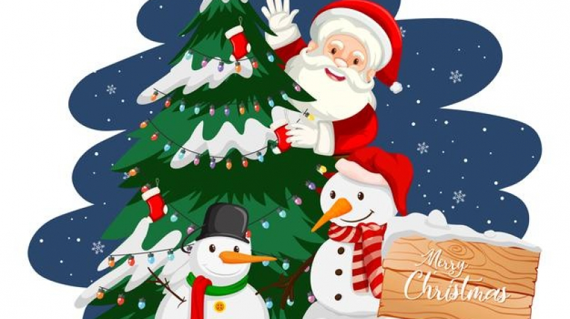 santa-claus-with-christmas-tree-and-snowman-at-night_1308-53966